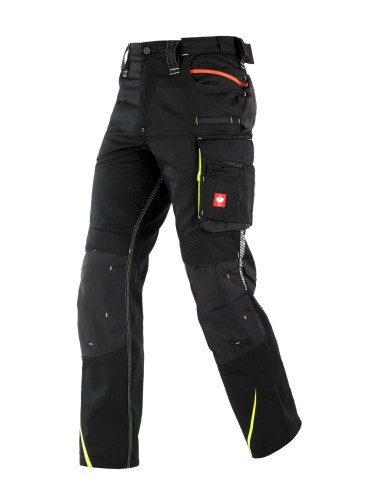 Spodnie robocze Engelbert Strauss Motion 2020 czarny/żółty/pomarańcz