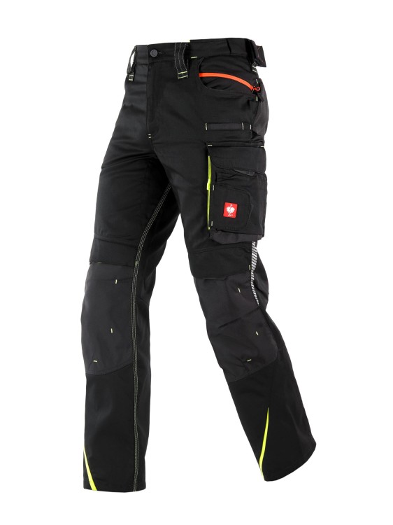 Spodnie robocze Engelbert Strauss Motion 2020 czarny/żółty/pomarańcz