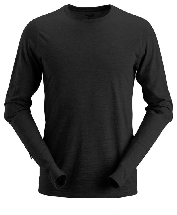 T-shirt koszulka wełniana Snickers Workwear AllroundWork - długi rękaw 2427