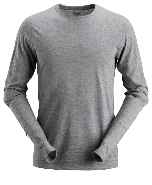 T-shirt koszulka wełniana Snickers Workwear AllroundWork - długi rękaw 2427