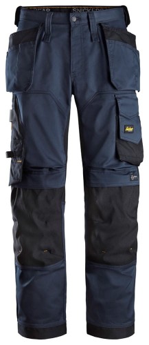 Spodnie robocze Snickers Workwear Stretch AllroundWork luźno dopasowane z workami kieszeniowymi 6251