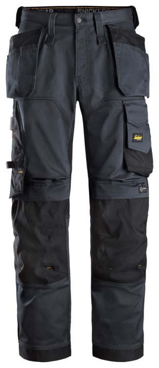 Spodnie robocze Snickers Workwear Stretch AllroundWork luźno dopasowane z workami kieszeniowymi 6251