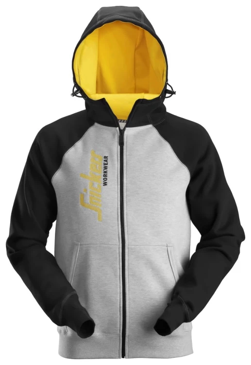 Bluza Snickers Workwear Logo z kapturem, na suwak 2888