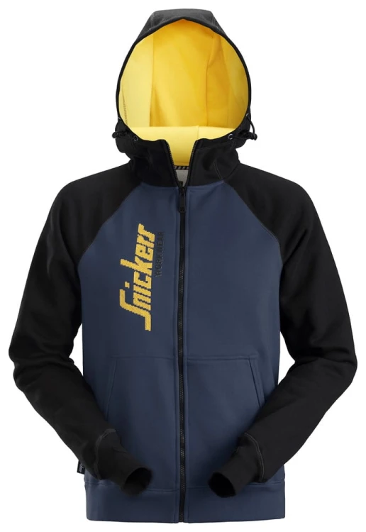 Bluza Snickers Workwear Logo z kapturem, na suwak 2888