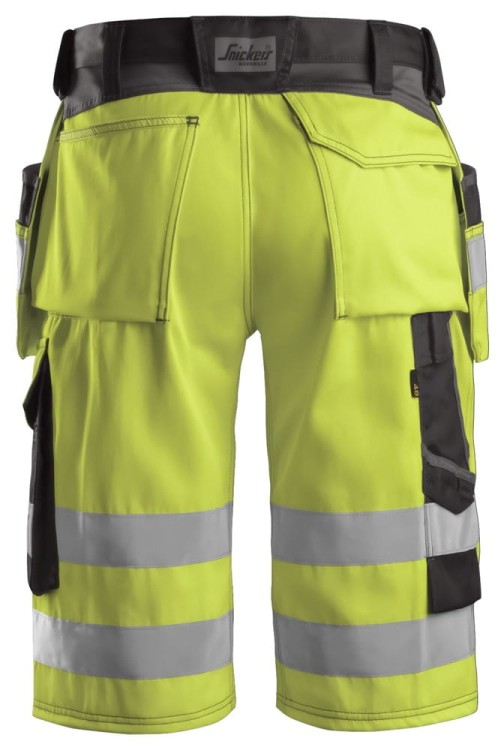 Spodnie Krótkie Odblaskowe z workami kieszeniowymi Snickers Workwear 3033