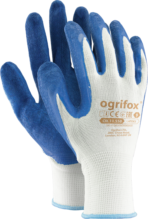Rękawice ochronne Ogrifox OX.11.558 powlekane OX-LATEKS biały