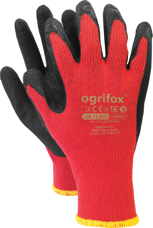 Rękawice ochronne Ogrifox DRAGOS powlekane czerwony
