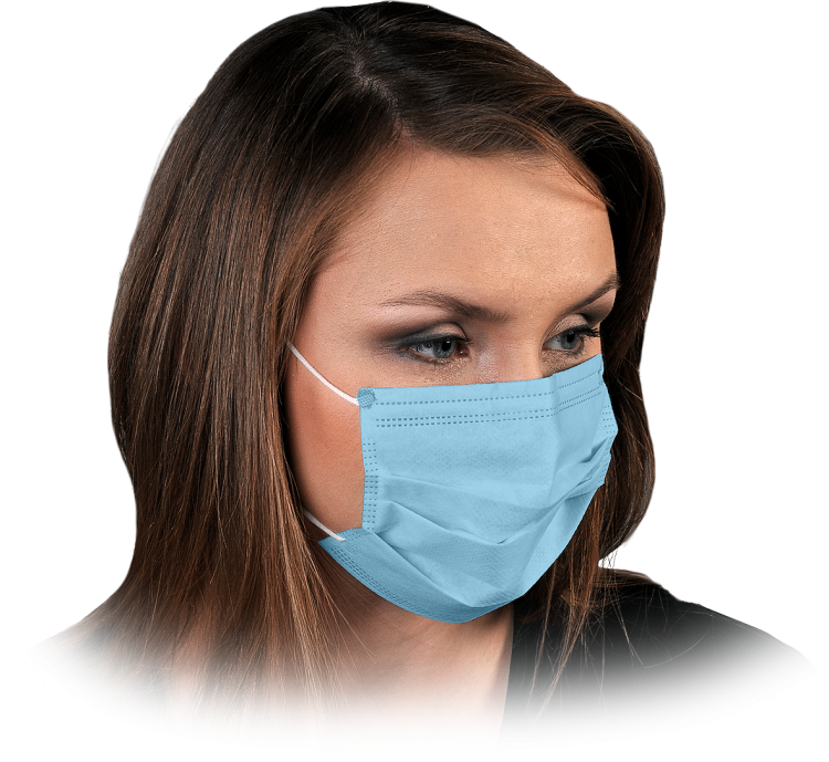 Maseczka jednorazowa 3W REIS 10szt niebieski