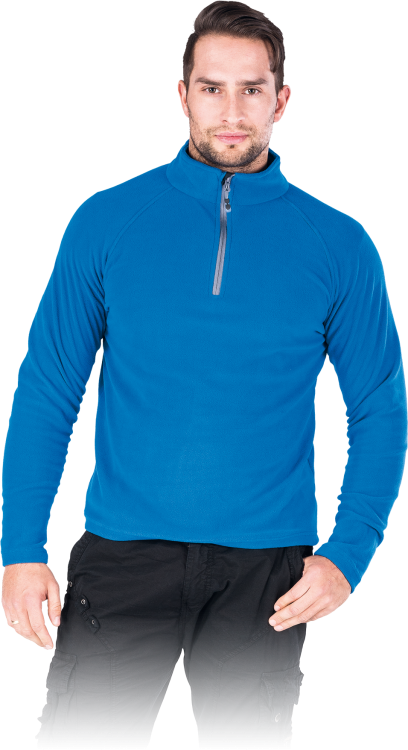 Bluza Ochronna Polarowa Męska POLMENKS – Lekki Polar Roboczy z Krótkim Suwakiem