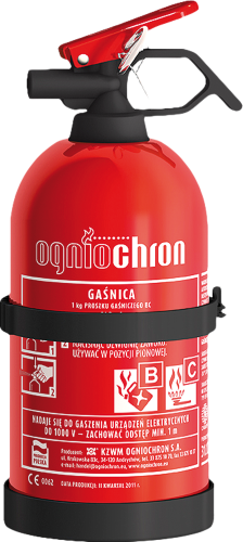 Gaśnica Proszkowa Samochodowa 1 kg OGNIOCHRON OGP-1ZBC