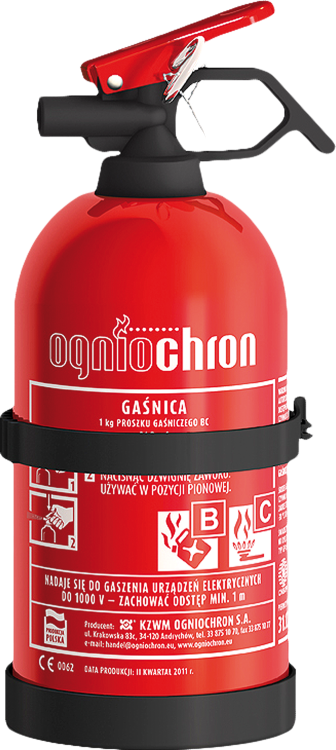 Gaśnica proszkowa 1kg OGNIOCHRON OGP-1ZBC