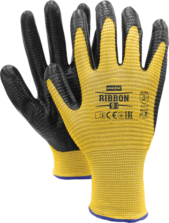 RĘKAWICE OCHRONNE RIBBON żółty