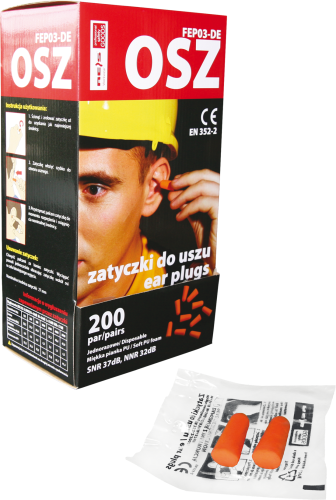 Jednorazowe Zatyczki do Uszu REIS OSZ (Karton 200 par)