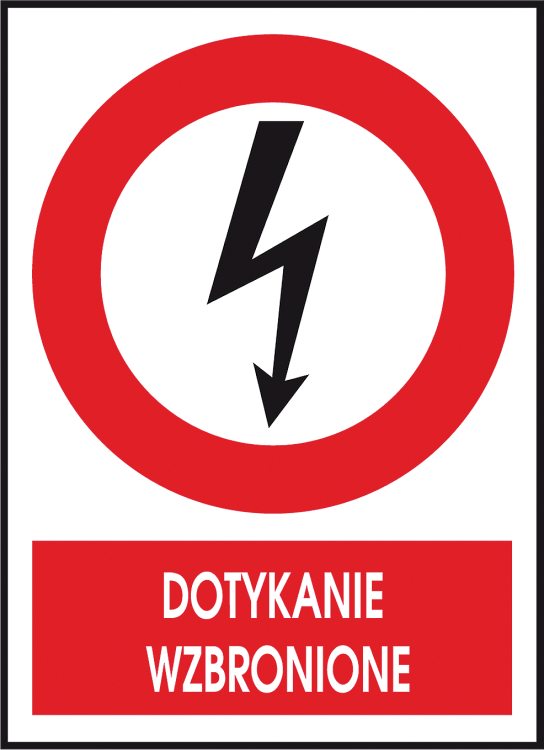 Znak elektryczny „Dotykanie wzbronione” Z-6EZA