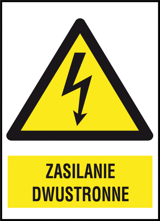 Znak elektryczny „Zasilanie dwustronne” Z-7EOA