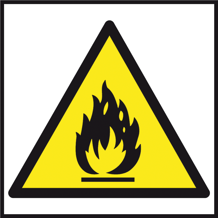 Znak „Niebezpieczeństwo pożaru materiały łatwo zapalne ” PLYTA Z-14P