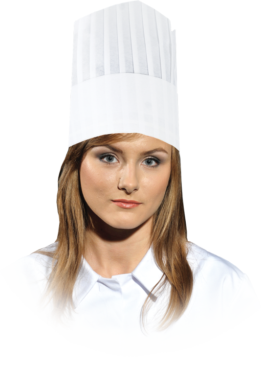 Czapka Kucharska Jednorazowa REIS CZCOOK-KITCHEN (Opakowanie 10 szt., 100% Włóknina Poliestrowa PET)
