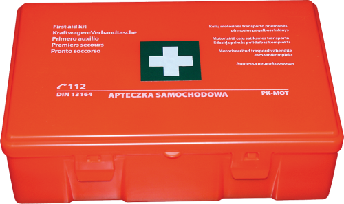 Apteczka Samochodowa ASA_P z Tworzywa Sztucznego – Polistyrenowa Walizka (Norma DIN 13164:2022)
