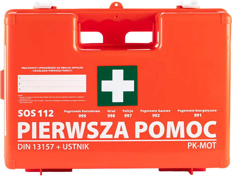 Przenośna Apteczka Zakładowa AZP100 z Uchwytem Ściennym – Niezwykle Trwałe Tworzywo ABS