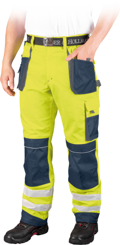 Spodnie Robocze Ostrzegawcze Do Pasa Leber &amp; Hollman FORMEN (LH-FMNX-T) – Wytrzymałe Spodnie Ochronne High-Vis