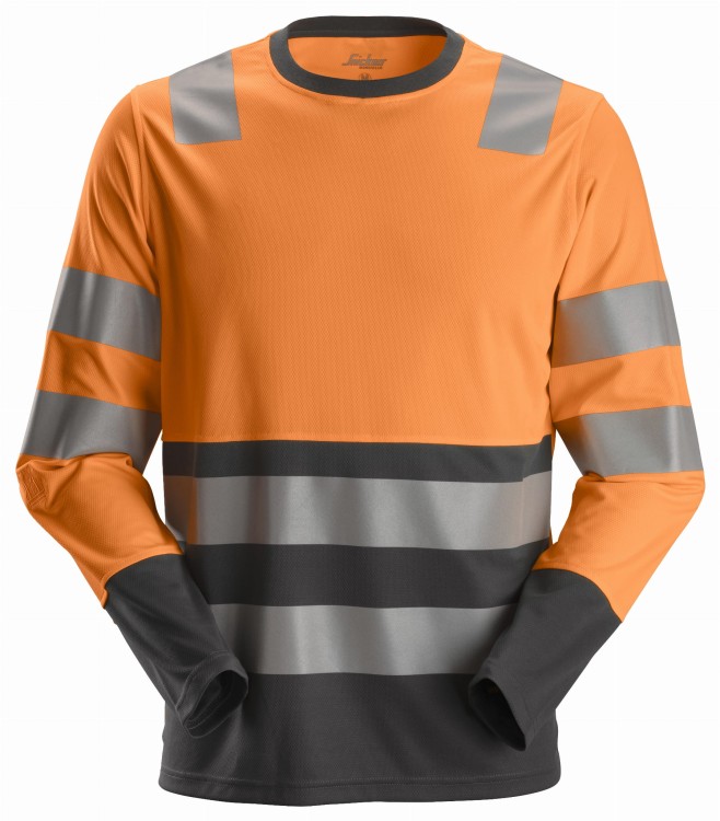 T-shirt Odblaskowy AllroundWork – długi rękaw 2433 EN 20471/2