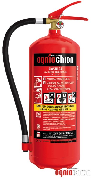 Gaśnica proszkowa 6 kg Ogniochron