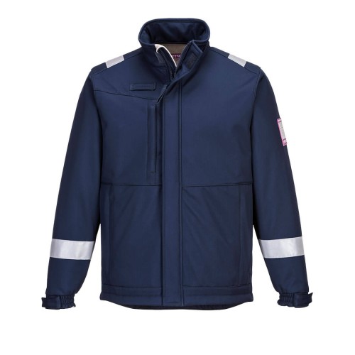 Trudnopalna Kurtka SOFTSHELL Multi-Norm Portwest Modaflame MV73 – Antystatyczna, Kwasoodporna i Łukoodporna
