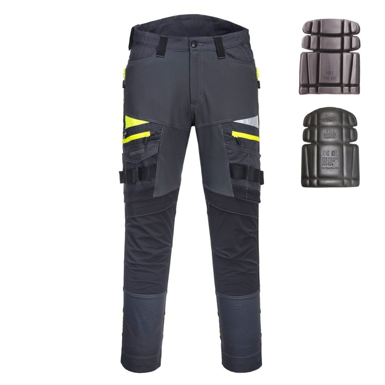 Spodnie Robocze Elastyczne Stretch DX449 Portwest – Ergonomia 4X Stretch i Wzmocnienia CorePro