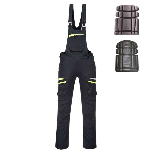 Ogrodniczki Robocze Elastyczne Stretch DX441 Portwest – Ergonomia 4X Stretch i Wzmocnienia CorePro