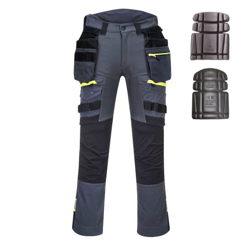 Spodnie Robocze Elastyczne Stretch DX440 z Kieszeniami Kaburowymi Portwest – Ergonomia 4X Stretch i Wzmocnienia CorePro