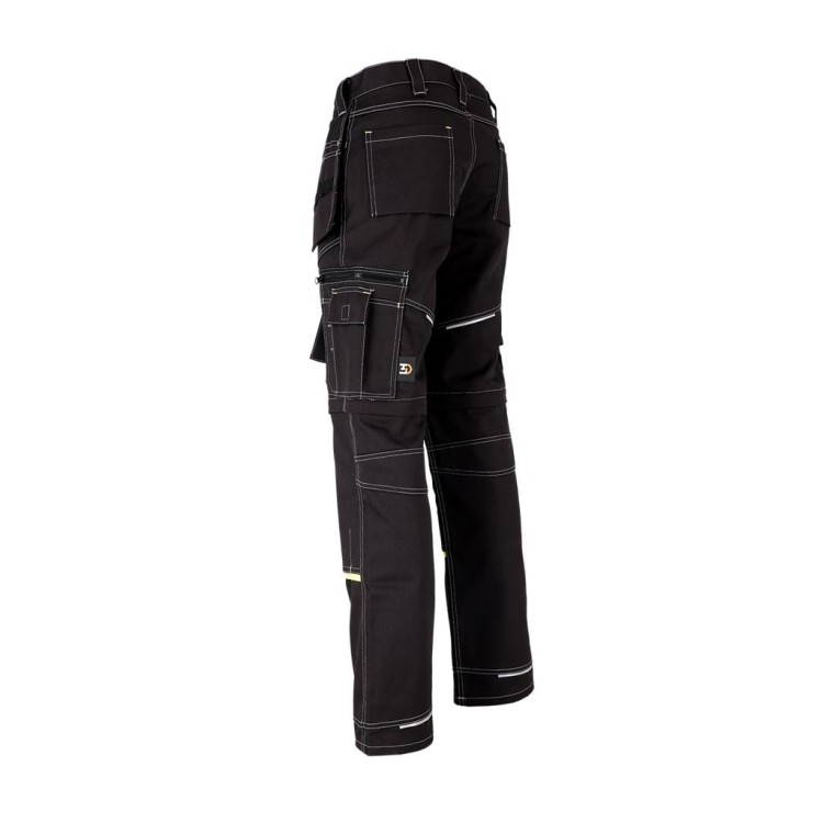 Spodnie Robocze 2w1 z Odpinanymi Nogawkami LEBER &amp; HOLLMAN LH-PEAKER – Wytrzymała Tkanina Twill 320 g/m² i Kieszenie Monterskie