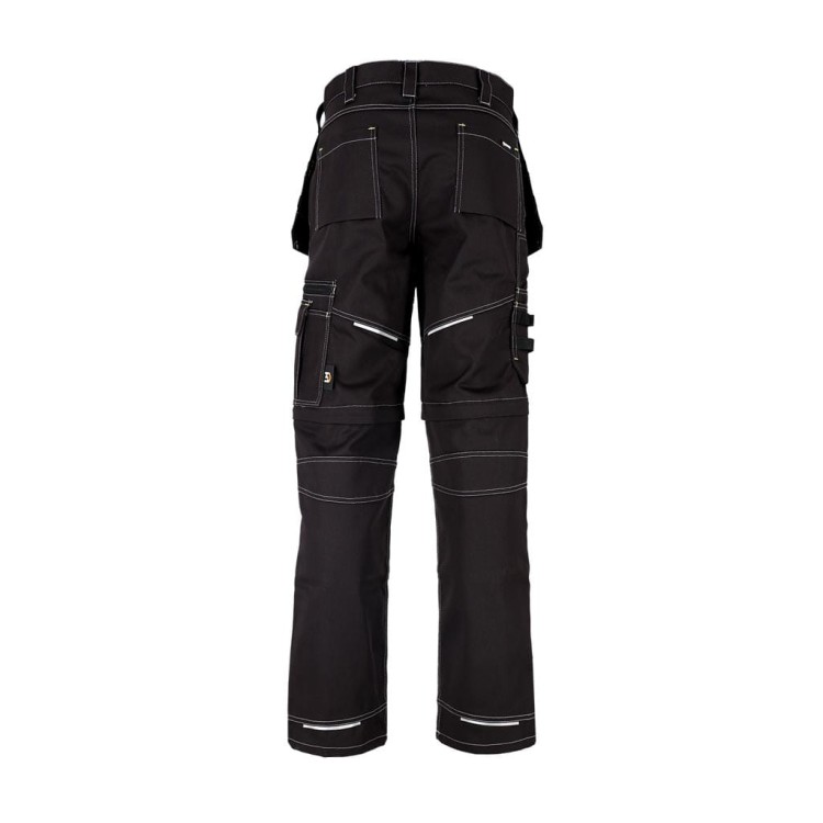 Spodnie Robocze 2w1 z Odpinanymi Nogawkami LEBER &amp; HOLLMAN LH-PEAKER – Wytrzymała Tkanina Twill 320 g/m² i Kieszenie Monterskie