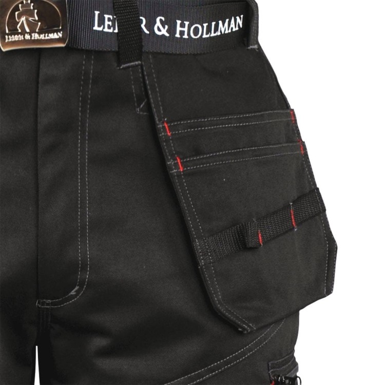 Spodnie Robocze 2w1 z Odpinanymi Nogawkami LEBER &amp; HOLLMAN LH-PEAKER – Wytrzymała Tkanina Twill 320 g/m² i Kieszenie Monterskie
