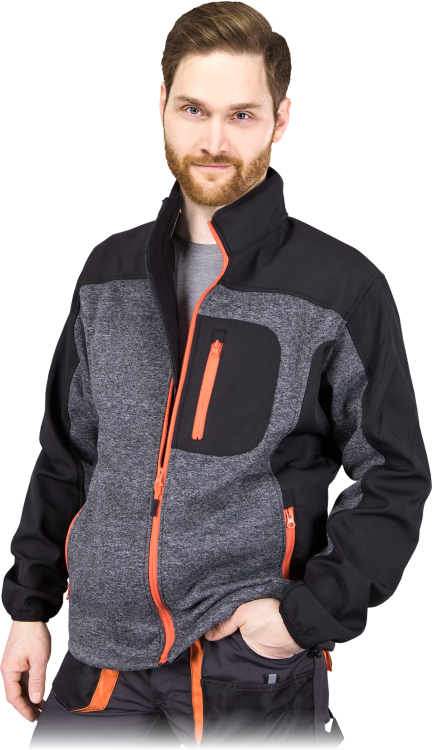 Hybrydowa Bluza Ochronna Męska – Połączenie Ciepłej Dzianiny i Softshellu Reis FORECO-S