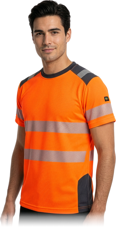 Koszulka T-shirt ostrzegawczy z siateczki LH-TSVIS – Maksymalna wentylacja i widoczność HI-VIS Leber &amp; Hollman