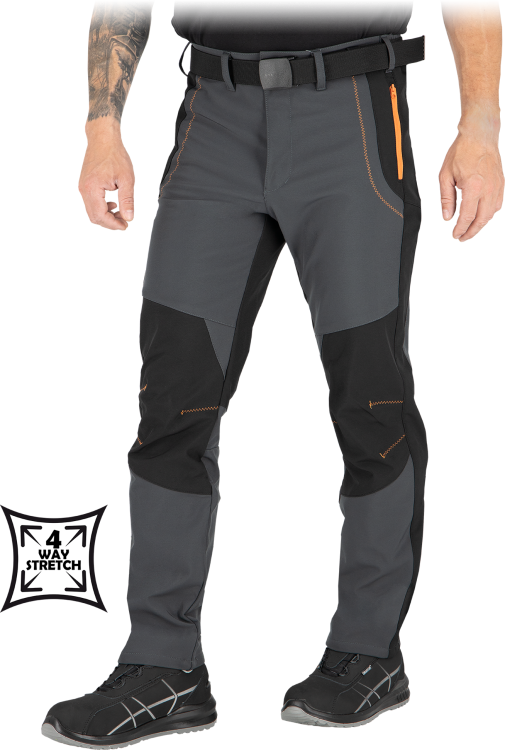 Męskie spodnie Softshell 4-Way Stretch – Ochrona przed wiatrem i fason SLIM Reis Slender