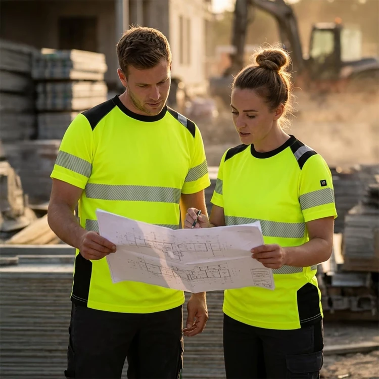 Koszulka T-shirt ostrzegawczy z siateczki LH-TSVIS – Maksymalna wentylacja i widoczność HI-VIS Leber &amp; Hollman