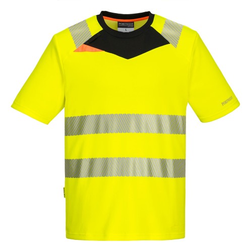 T-Shirt Ostrzegawczy Portwest DX413 (Seria DX4) – Oddychająca Koszulka Robocza Premium