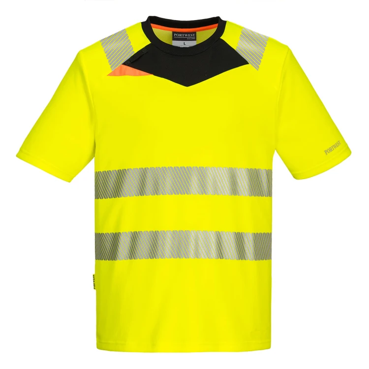 T-Shirt Ostrzegawczy Portwest DX413 (Seria DX4) – Oddychająca Koszulka Robocza Premium