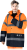 Męska Kurtka Zimowa Odblaskowa REIS BLUE-ORANGE-J (Klasa 3, Wodoodporna EN 343)