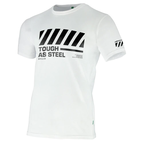 Męski T-shirt Bawełniany Stalco BONO BRUS (150 g/m²) – Lekka Koszulka Robocza z Grafika