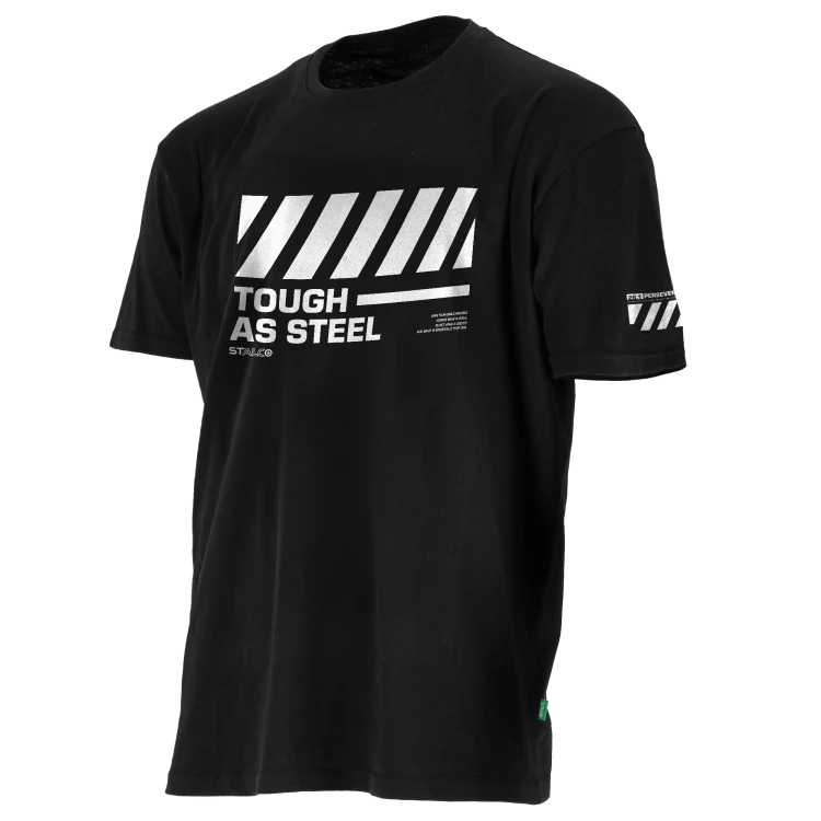 Męski T-shirt Bawełniany Stalco BONO BRUS (150 g/m²) – Lekka Koszulka Robocza z Grafika