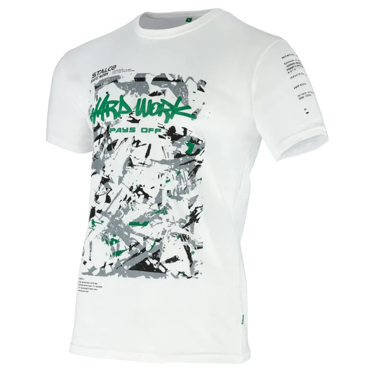 Męski T-shirt Roboczy Stalco BONO PAINTER (100% Bawełna 150 g/m²) – Z Wypukłym Nadrukiem PUFF