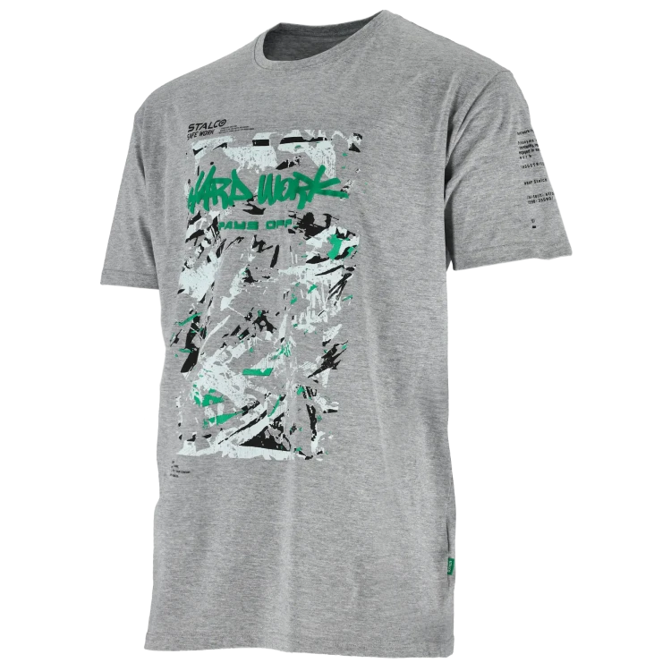 Męski T-shirt Roboczy Stalco BONO PAINTER (100% Bawełna 150 g/m²) – Z Wypukłym Nadrukiem PUFF