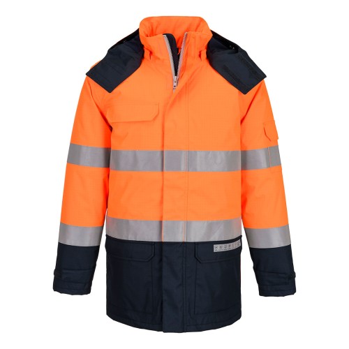 Kurtka Zimowa Trudnopalna i Ostrzegawcza Portwest FR617 Bizflame Rain Multi-Norm