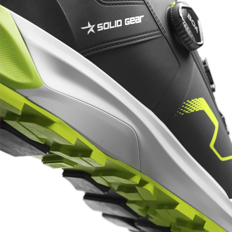 Półbuty Bezpieczne Solid Gear Sonar ESD Green &amp; Blue – Wszechstronne Obuwie Robocze S3S z CORDURA®, BOA® i Podnoskiem NANO