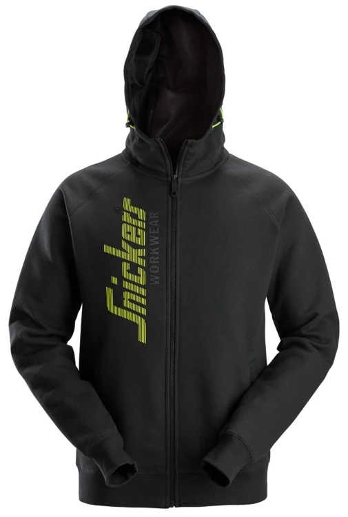 Gruba Bluza Robocza na Suwak Snickers Workwear 2846 Logo z Kapturem