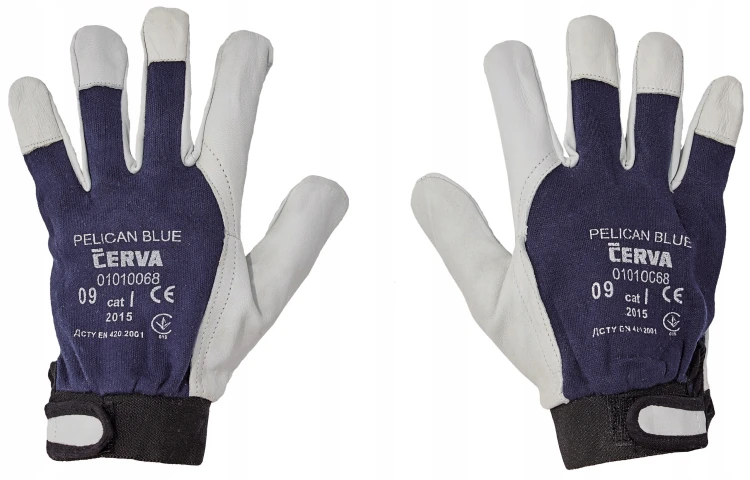 Rękawice robocze ochronne PELICAN BLUE CERVA