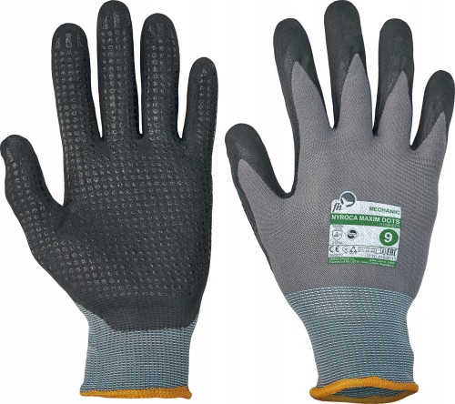 Rękawice ochronne nitrylowe FH NYROCA MAXIM DOTS