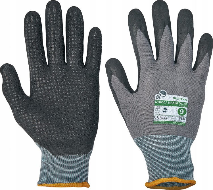 Rękawice ochronne nitrylowe FH NYROCA MAXIM DOTS